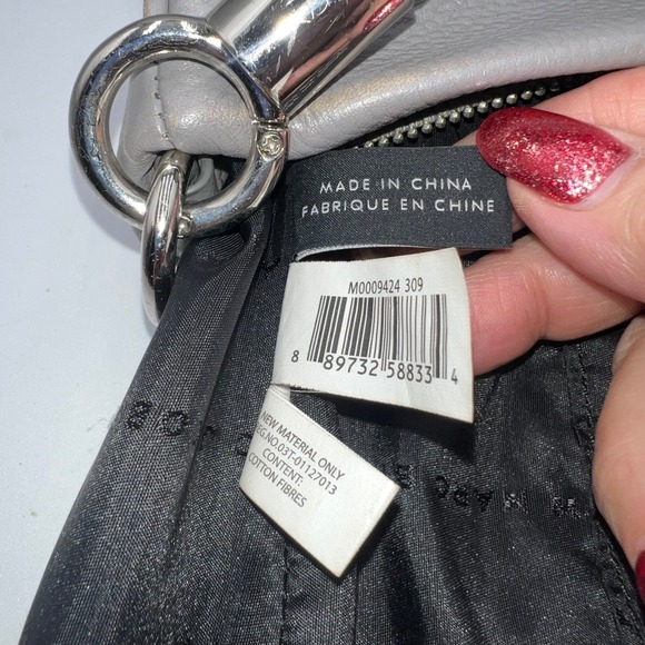 Marc by Marc Jacobs Gray Leather Shoulder Bag Crossbody Hobo Designer Purse - Picture 11 of 12